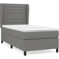 Syfax Boxspring met matras stof donkergrijs 100x200 cm