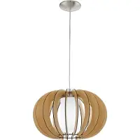 Eglo Stellato 1, Flexibel, Nikkel, Wit, Hout, Glas, Staal, Hout, Glas, Hout, Binnen