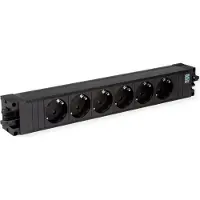 Bachmann stekkerdoos met Wieland GST18 installatiestekker en 6 contacten / zwart