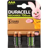 Duracell Oplaadbare AAA batterijen - 750 mAh NiMH - 4 stuks