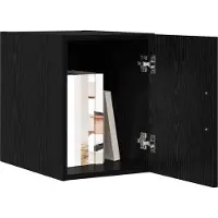 vidaXL Wandkast Zwart Eiken 30 x 42,5 x 39,5 cm Bewerkt hout