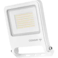 Osram ENDURA FLOOD PC 50W LED-schijnwerper, 3000K warm wit, 5000 lumen, IP65-schijnwerper, gerecycled aluminium, 1 m aansluitkabel, wit, 100 lm/W