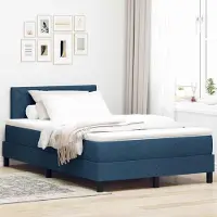 Prolenta Maison Exclusive - LED boxspringbed met hoofdeinde, blauw, 120 x 190 cm, gestoffeerd