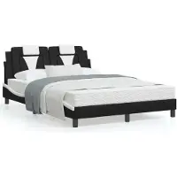 Prolenta Maison Exclusive - Bed "Viana" met matras, zwart en wit, 120x200 cm, kunstleer