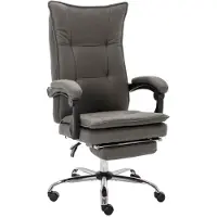 The Living Store De Living Store bureaustoel, grijs, met stoffen bekleding