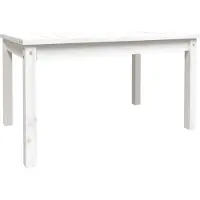 Syfax Tuintafel 82,5x50,5x45 cm massief grenenhout wit