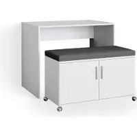 Vicco Bureautafel Flona Wit 93.2 cm, Model 35923