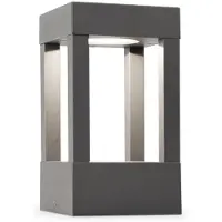 Faro Sokkellamp buiten Agra, alu / grijs / zink, Aluminium, Modern, LED buitenlamp