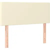vidaXL Hoofdbord 100x5x78/88 cm kunstleer crèmekleurig