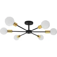 Toolight Spider Lamp 6 Zwart Goud APP501-6C