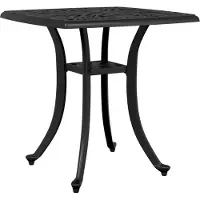 Syfax Tuintafel, zwart, 53 x 53 x 53 cm, gietaluminium