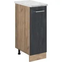 Vicco R-Line Onderkasten voor keuken: – 30 cm WB Marmer Zwart beton