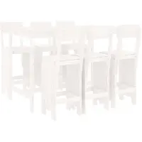 vidaXL 7-delige Barset massief grenenhout wit