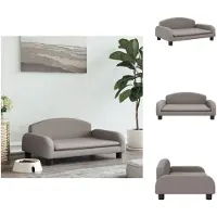 vidaXL Hondenbed, taupe, 70x45x30 cm, stof - Hondenbedden