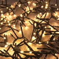 Mojawo 192-delige kerstverlichting met LED's, geschikt voor binnen- en buitengebruik, warm wit licht