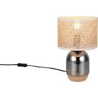 TRIO TARA - Tafellamp - Chroom verdampt - excl. 1x E27 7 W - D: 20cm - Snoerschakelaar - GO Green