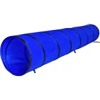 Lionto Hond tunnel speeltunnel behendigheidstunnel, (M) 300x50 cm blauw