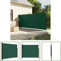 The Living Store Windscherm Uittrekbaar - Windscherm - Windscherm uittrekbaar 160x300 cm donkergroen - Privacy Screen - Tuindecoratie - Balkon Decoratie