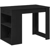 vidaXL Bureau met lade en plank 102x62x77,5cm bewerkt hout zwart eiken