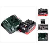 Metabo Gereedschap batterijen + laders, Accu-basisset 18V met 1x accu LiHD 5,5Ah ( 625368000 ) + lader ASC 145 ( 627378000 ) (18 V)