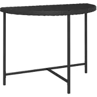 Syfax Tuintafel 100x50x75 cm poly rattan zwart