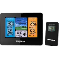 Greenblue Weerstation. Weersvoorspellingen. WiFi. App. TUYA. Scherm met 7 talen. Maanfasen. IPX4-bescherming.