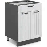 Vicco Fame-Line Keukenonderkast – 60 cm met lade, zonder werkblad Wit Landhuis
