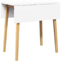 vidaXL Eettafel massief hout naturel rubber