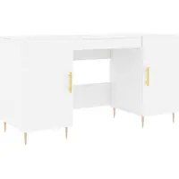 Syfax Bureau 140x50x75 cm bewerkt hout wit
