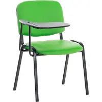 CLP Ken Bezoekersstoel - Met klaptafel - Kunstleer groen