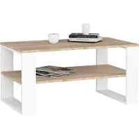 Akord Salontafel Koffietafel ALEX / Sonoma Eik - Wit / 92x45x53 cm