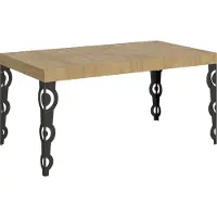 Itamoby Uittrekbare tafel, 90x160/264 cm. Frame: Karamay eikenhout, naturel/anthraciet