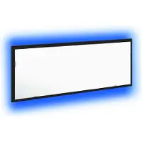 Syfax LED Badkamer Spiegel Zwart Eiken 100 x 8,5 x 37 cm Glas