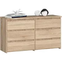 Akord Ladekast CL100 met 6 Lades / Furniture Factory / Sonoma Eik / 100 x 57 x 35 cm