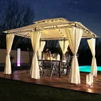 Swing&Harmonie LED - Paviljoen 3x4m Minzo. Tuinpaviljoen, zonnepaviljoen, tuintent, designpaviljoen