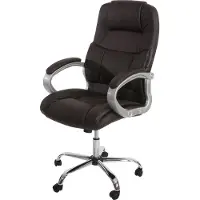 MCW Professionele bureaustoel Boston XXL executive draaistoel US versie, 150kg belastbaar, kunstleer ~ bruin