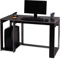 Mendler Bureau -J26, computerbureau, bureau, 120x60x76cm ~ zwart-grijs