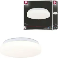 Paulmann LED plafondlamp Luiana, wit, sensor, IP44 dimbaar, wit / opaal, Kunststof, Modern, LED plafondlamp