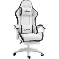 Vinsetto Gaming Chair - Synthetische bekleding - 65x65x129cm - Zwart