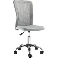 Vinsetto bureaustoel - Polyester - 43x58x100cm - Grijs