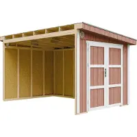 Timbela Tuinhuis, premium kwaliteit, 8,68 m² - H231 x B248 x D412 cm - Zonder vloer en zijwanden – M939B-REDWOOD RED