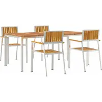 Syfax Buiten eettafelset 5 st 180 x 90 x 75 cm
