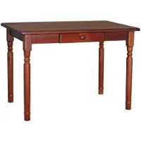 Koma Tools Eettafel II, massief grenen, met lade, 110 × 80 cm, calvadoskleur