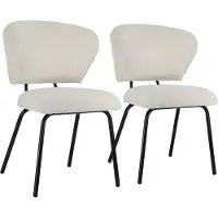 Happy Garden Set van 2 NILSA beige ribfluwelen stoelen