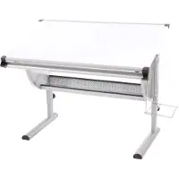 Mendler Bureau voor kinderen/jongeren Bureau voor scholen Bureau voor kantoren Oxford, in hoogte verstelbaar, kantelbaar ~ wit