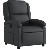 Syfax Relaxfauteuil Zwart Echt Leer