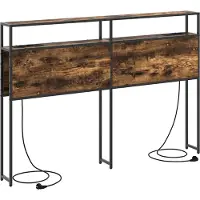 vidaXL Opberghoofdbord Gerookt eiken Bewerkt hout