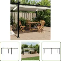 The Living Store De Living Store tuinpaviljoen met uitschuifbaar dak, crème kleur, 3x6 meter, aluminium