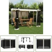 The Living Store De Living Store paviljoen met netwanden, crème kleur, 3x3 meter, staal