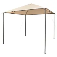 Prolenta Maison Exclusive - Partytent met overkapping, 3x3 meter, staal, beige